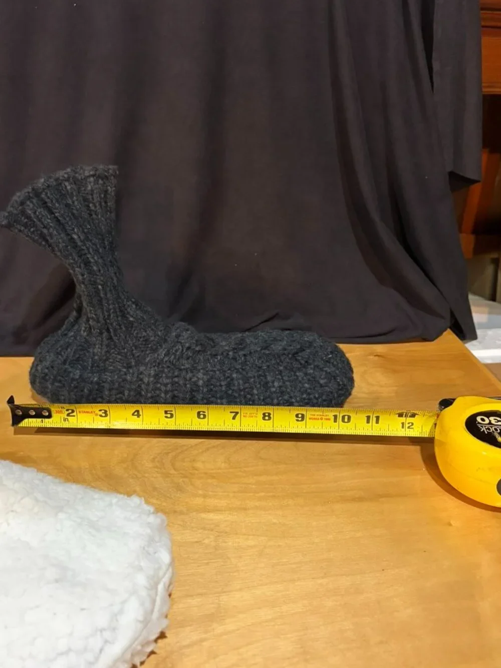 MUK LUKS Men's Cable Knit Fold Over Cuff Slipper Sock (S/M) Size 8-10